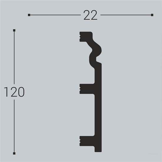 Плинтус напольный Bello Deco П5 120х22х2000 мм