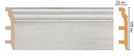 Плинтус напольный Decomaster D232-84 100х22х2400 мм