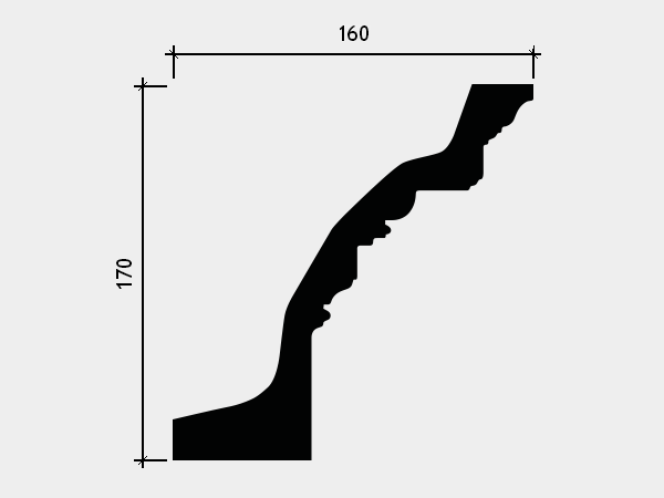 Интерьерный карниз гибкий Европласт 1.50.153