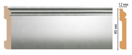 Плинтус напольный Decomaster D005-375 ДМ 79х13х2400 мм