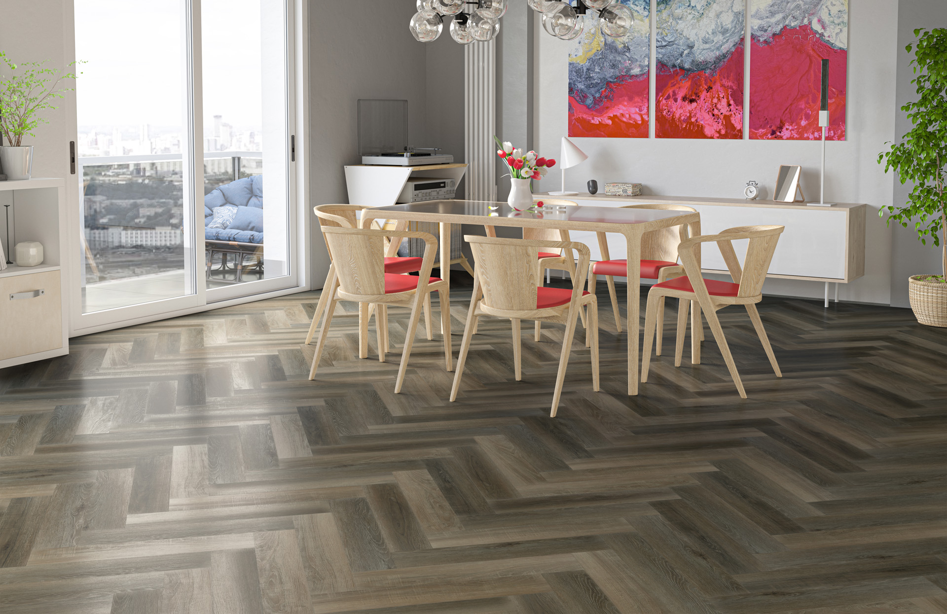 Кварцвинил Fargo Parquet 33-62W921 Дуб Кальвадос градиент