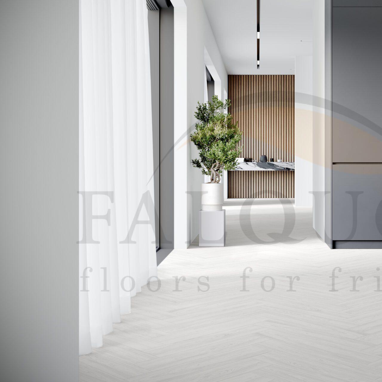Кварцвинил The Floor Herringbone D2935 White HB