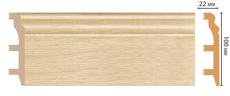Плинтус напольный Decomaster D232-71 100х22х2400 мм