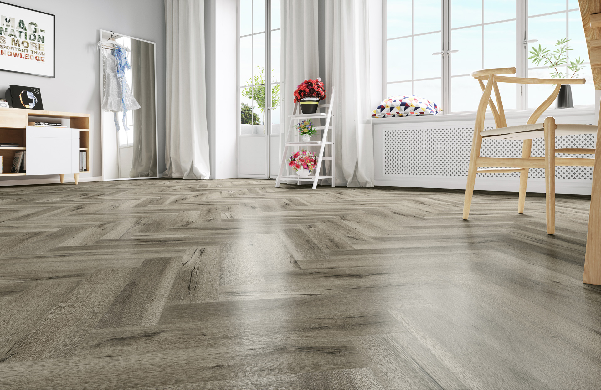 Кварцвинил Fargo Parquet 33-001-1 Дуб Мадрид градиент