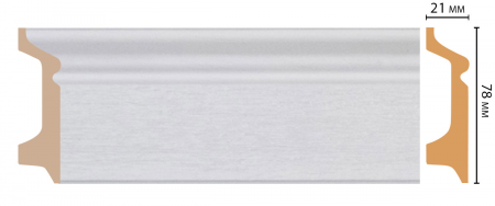 Плинтус напольный Decomaster D122-70 ДМ 78х21х2400 мм