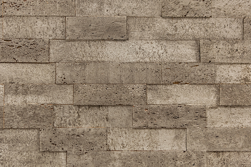 Настенное клеевое пробковое покрытие CorkStyle CorkBrick Antico Fumo