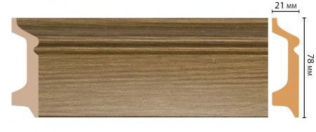 Плинтус напольный Decomaster D122-73 ДМ 78х21х2400 мм