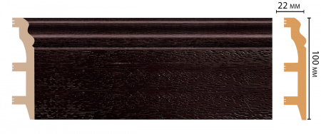 Плинтус напольный Decomaster D232-433 100х22х2400 мм