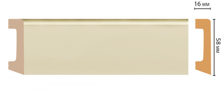 Плинтус напольный Decomaster D234-61 ДМ 58х16х2400 мм