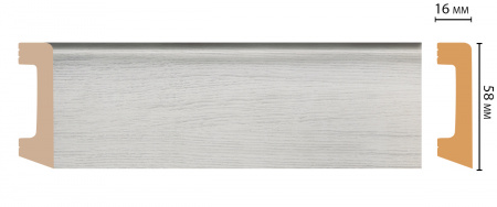 Плинтус напольный Decomaster D234-85 ДМ 58х16х2400 мм