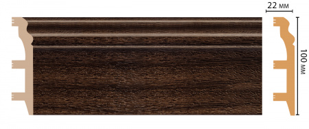 Плинтус напольный Decomaster D232-438 100х22х2400 мм