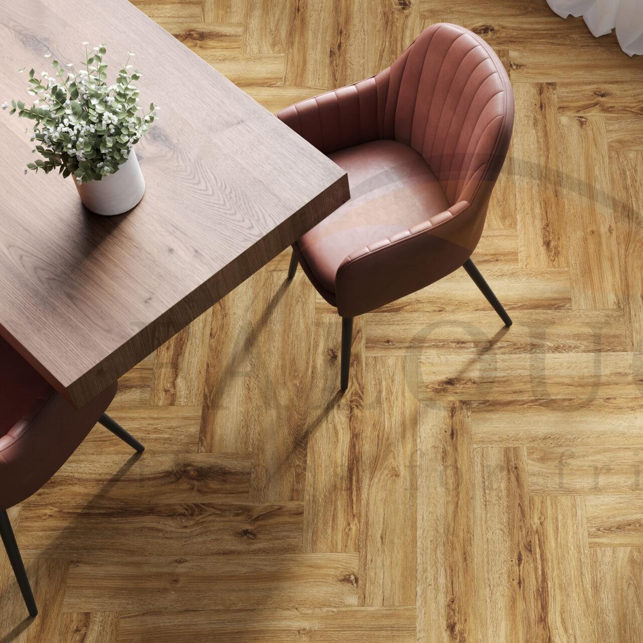Кварцвинил The Floor Herringbone P1004 Riley Oak HB