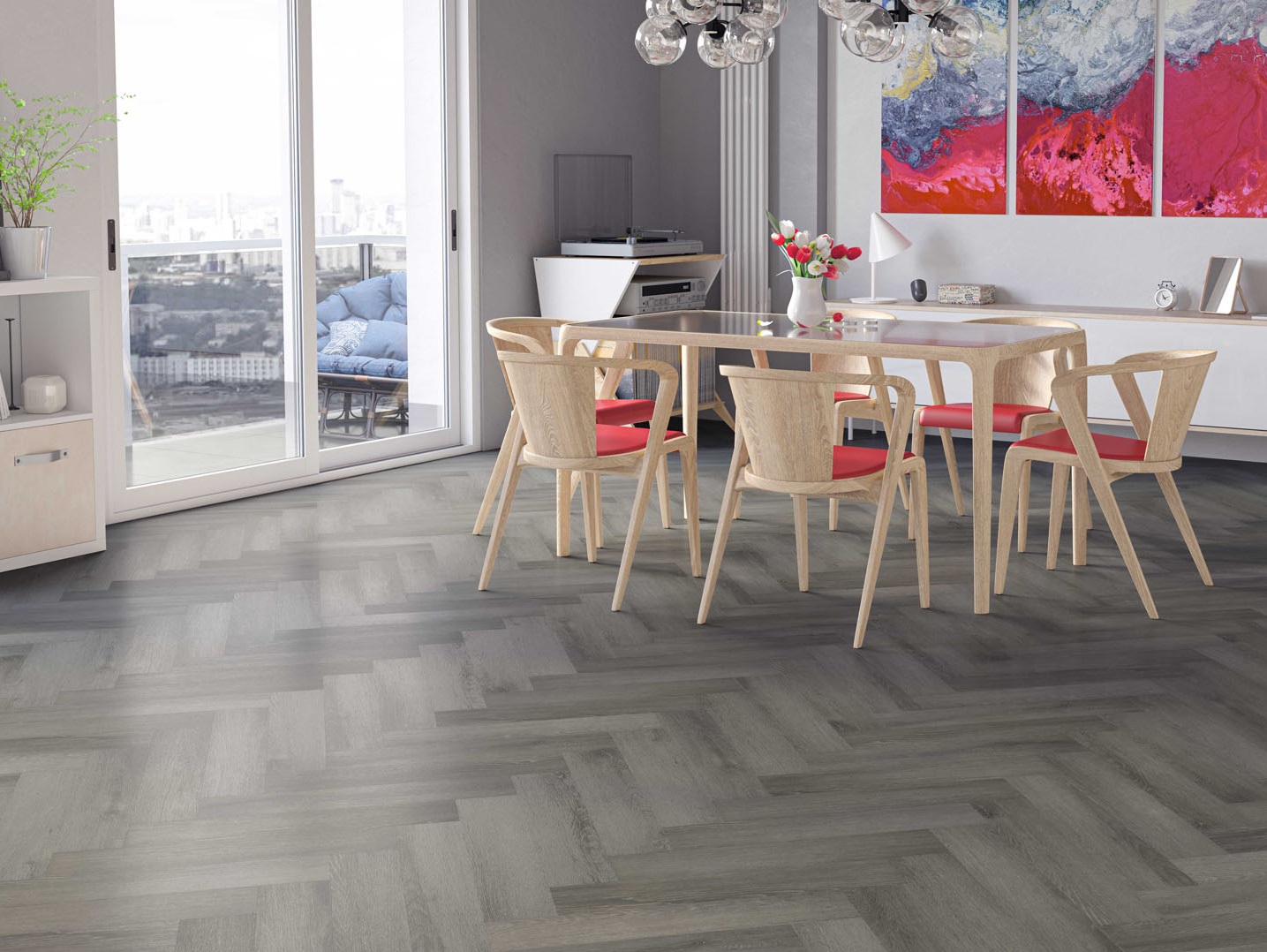 Кварцвинил Fargo Parquet 33-2074-05 Дуб Вулканический Пляж