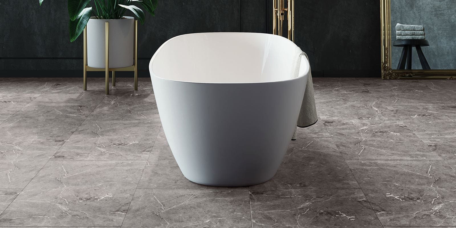 Кварцвинил Invictus Maximus Dryback Tile XL Hudson Stone - Flint