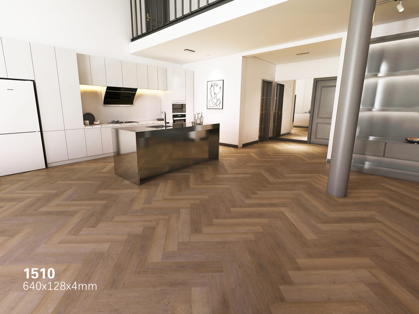 Кварцвинил Floorwood SPC Authentic 1510 Темный Замок