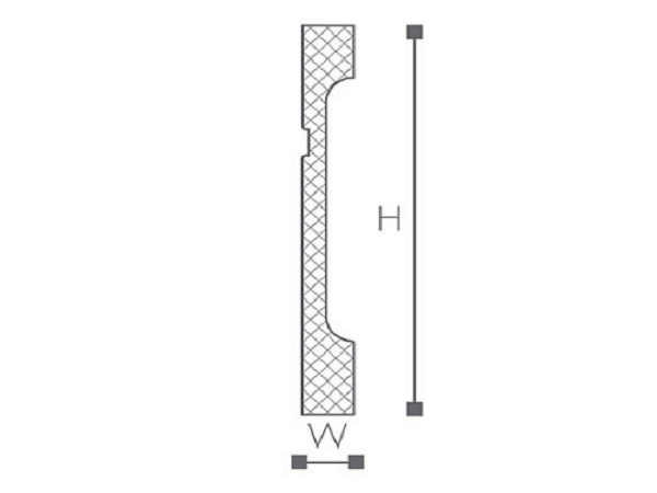 Плинтус напольный NMC Wallstyl FD15 150х18х2000 мм