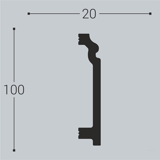 Плинтус напольный Bello Deco П4 100х20х2000 мм