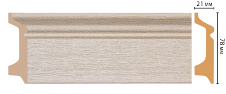 Плинтус напольный Decomaster D122-71 ДМ 78х21х2400 мм
