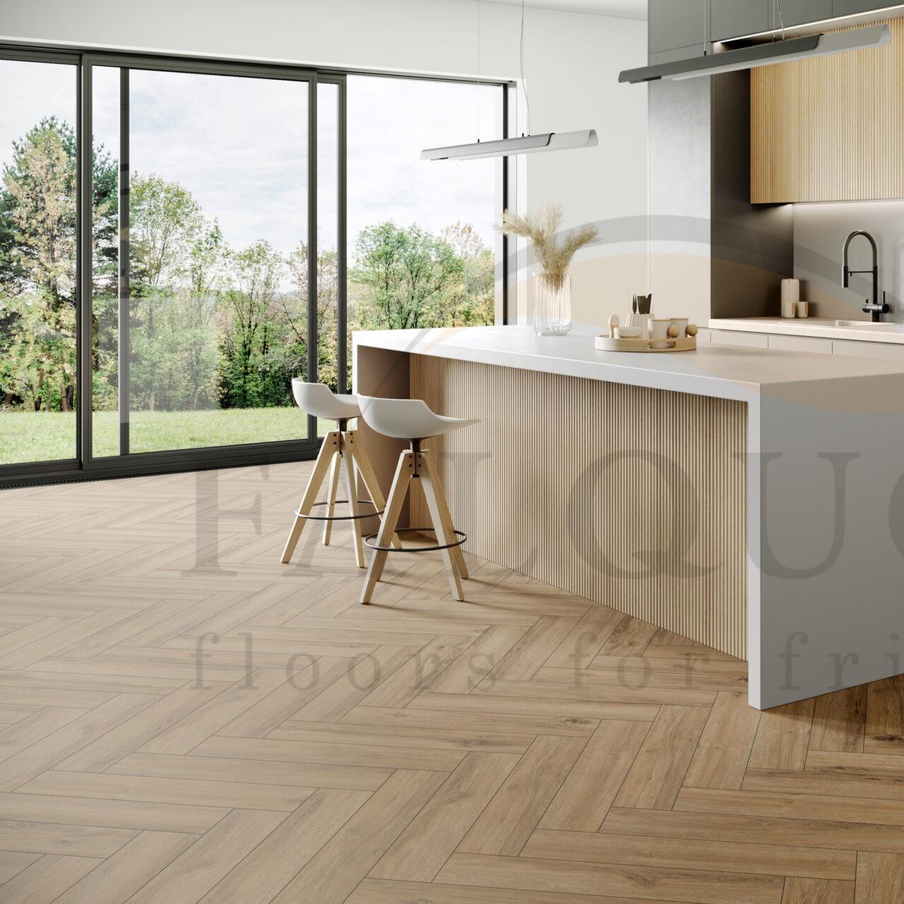 Кварцвинил The Floor Herringbone P1006 Jackson Oak HB