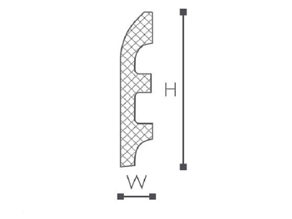 Плинтус напольный NMC Wallstyl FL5 100х20х2000 мм