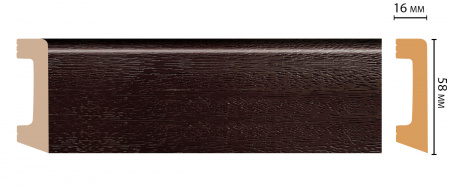 Плинтус напольный Decomaster D234-433 ДМ 58х16х2400 мм