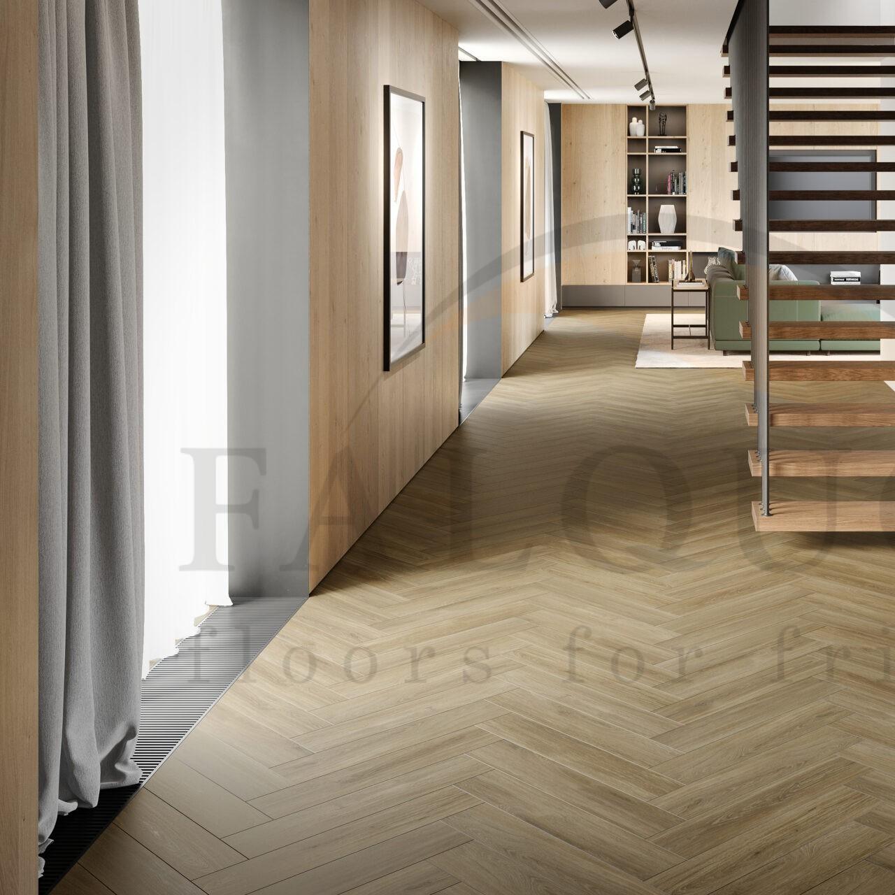 Кварцвинил The Floor Herringbone P6003 Calm Oak HB