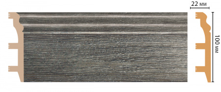 Плинтус напольный Decomaster D232-87 100х22х2400 мм