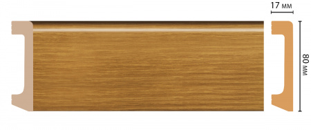 Плинтус напольный Decomaster D235-73 ДМ 80х17х2400 мм