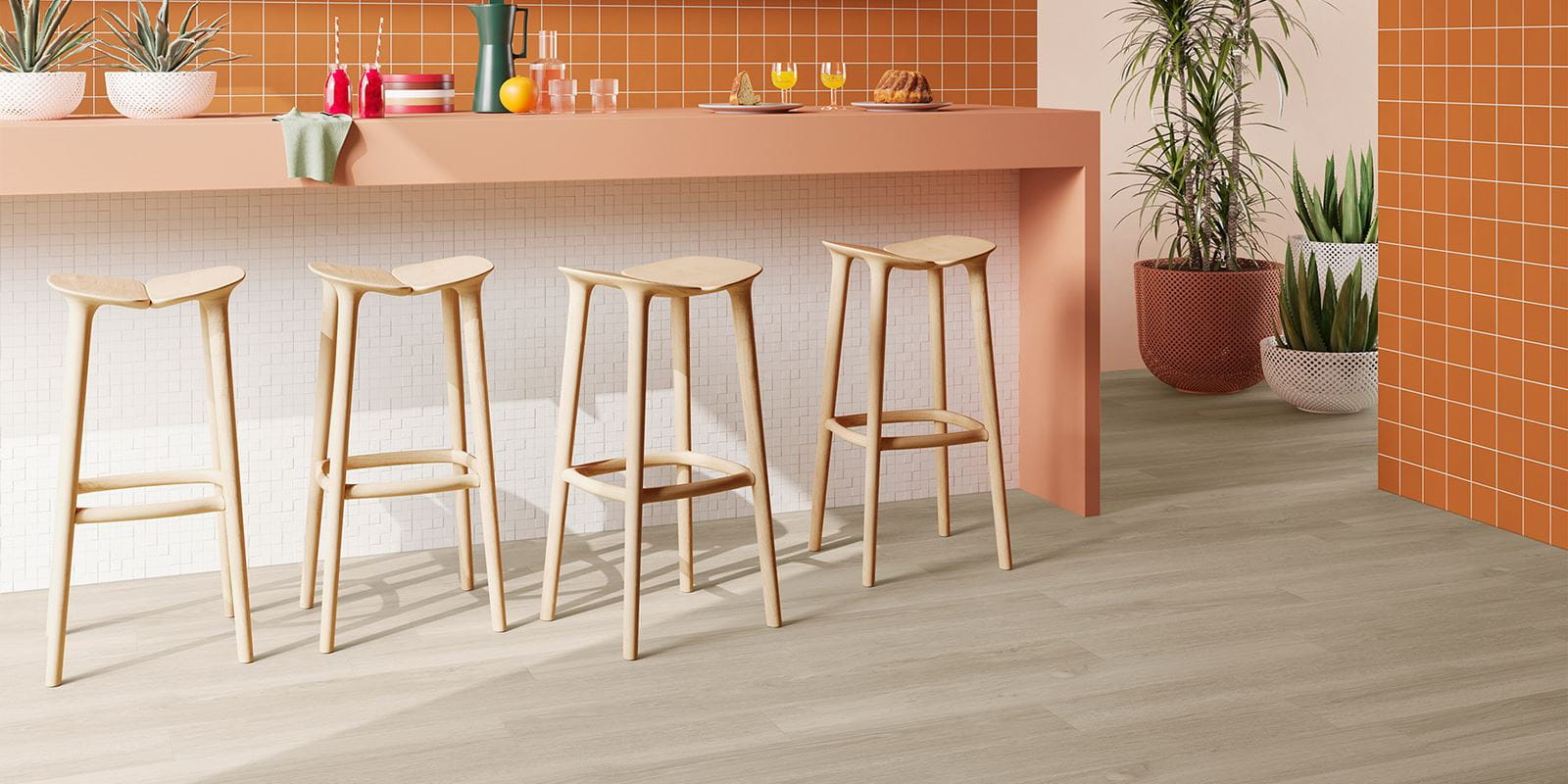 Кварцвинил Invictus Maximus Dryback Plank French Oak - Desert