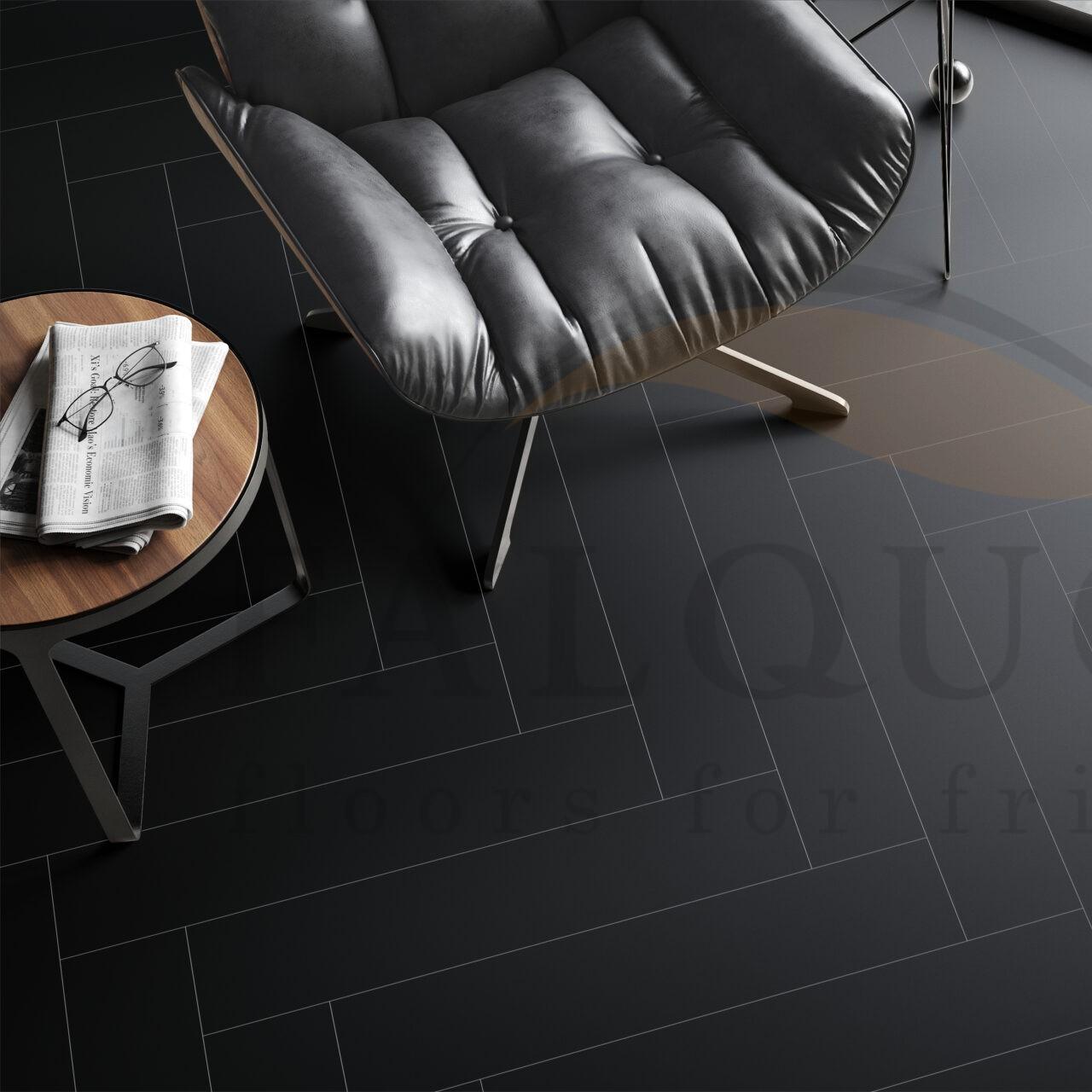 Кварцвинил The Floor Herringbone U190 Black HB