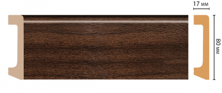Плинтус напольный Decomaster D235-438 ДМ 80х17х2400 мм