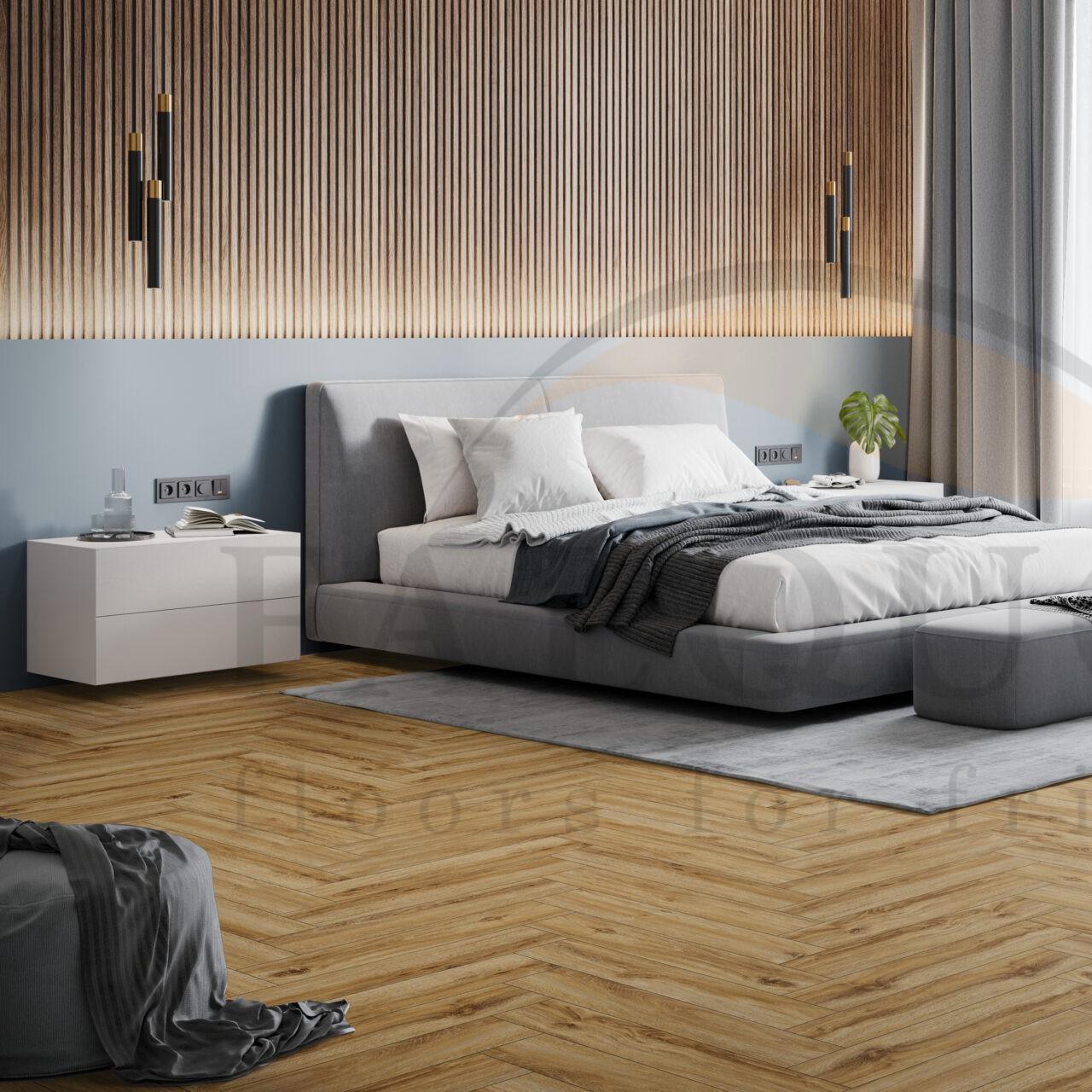 Кварцвинил The Floor Herringbone P1004 Riley Oak HB