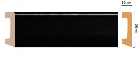 Плинтус напольный Decomaster D234-195 ДМ 58х16х2400 мм
