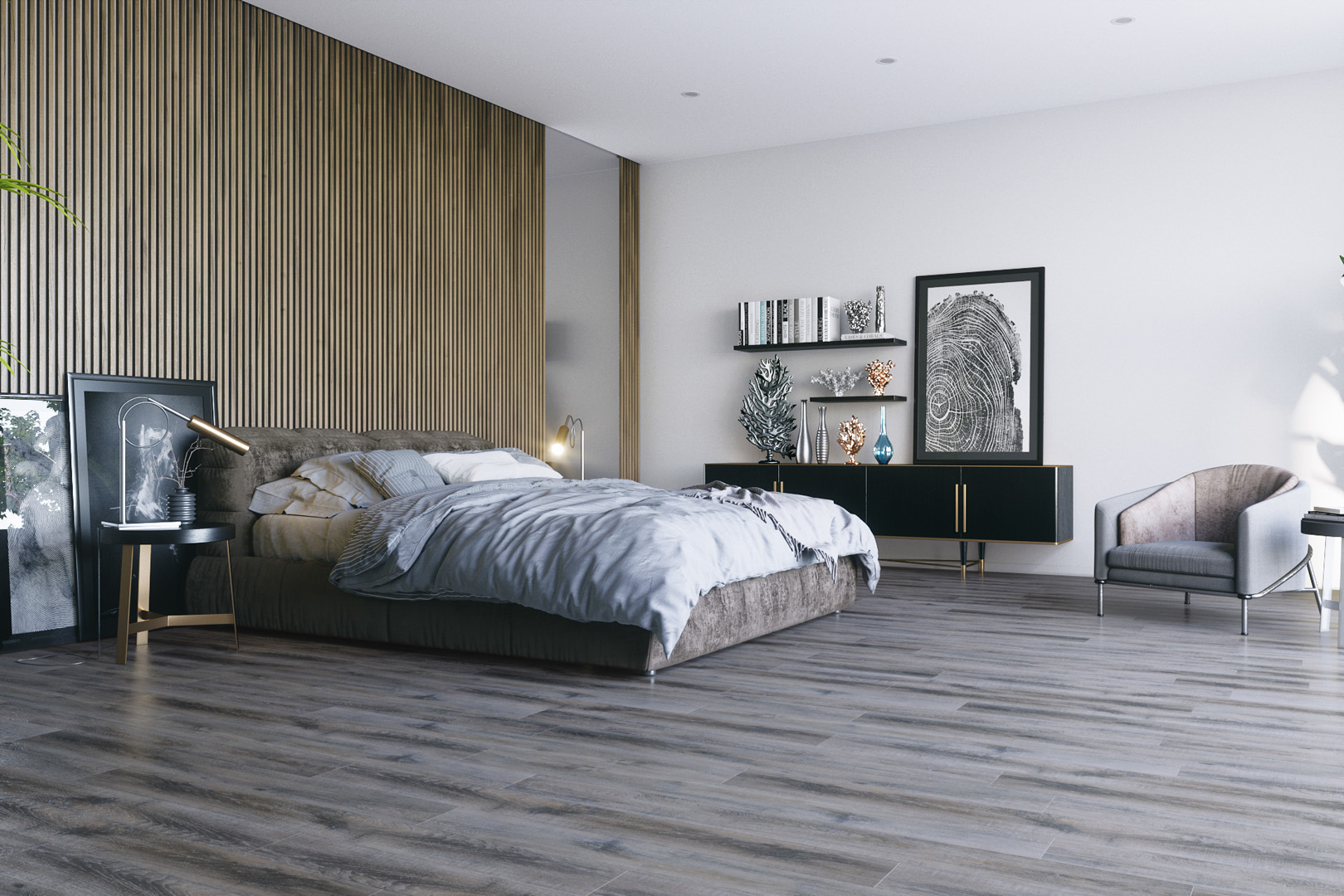 Кварцвинил Fargo Comfort 366-1 Дуб Дакота градиент