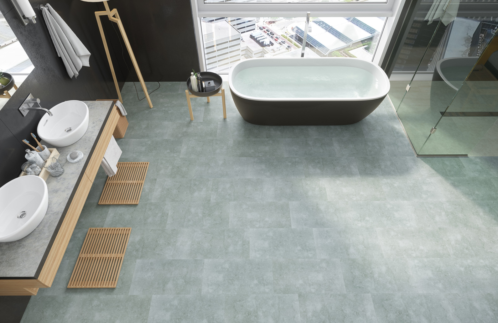 Кварцвинил Fargo Stone YC48008-10 Королевский Оникс