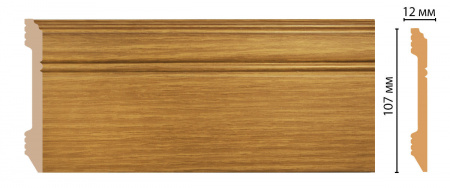 Плинтус напольный Decomaster D105-73 ДМ 107х12х2400 мм