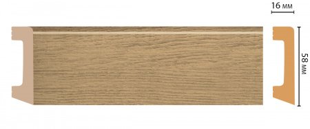 Плинтус напольный Decomaster D234-83 ДМ 58х16х2400 мм