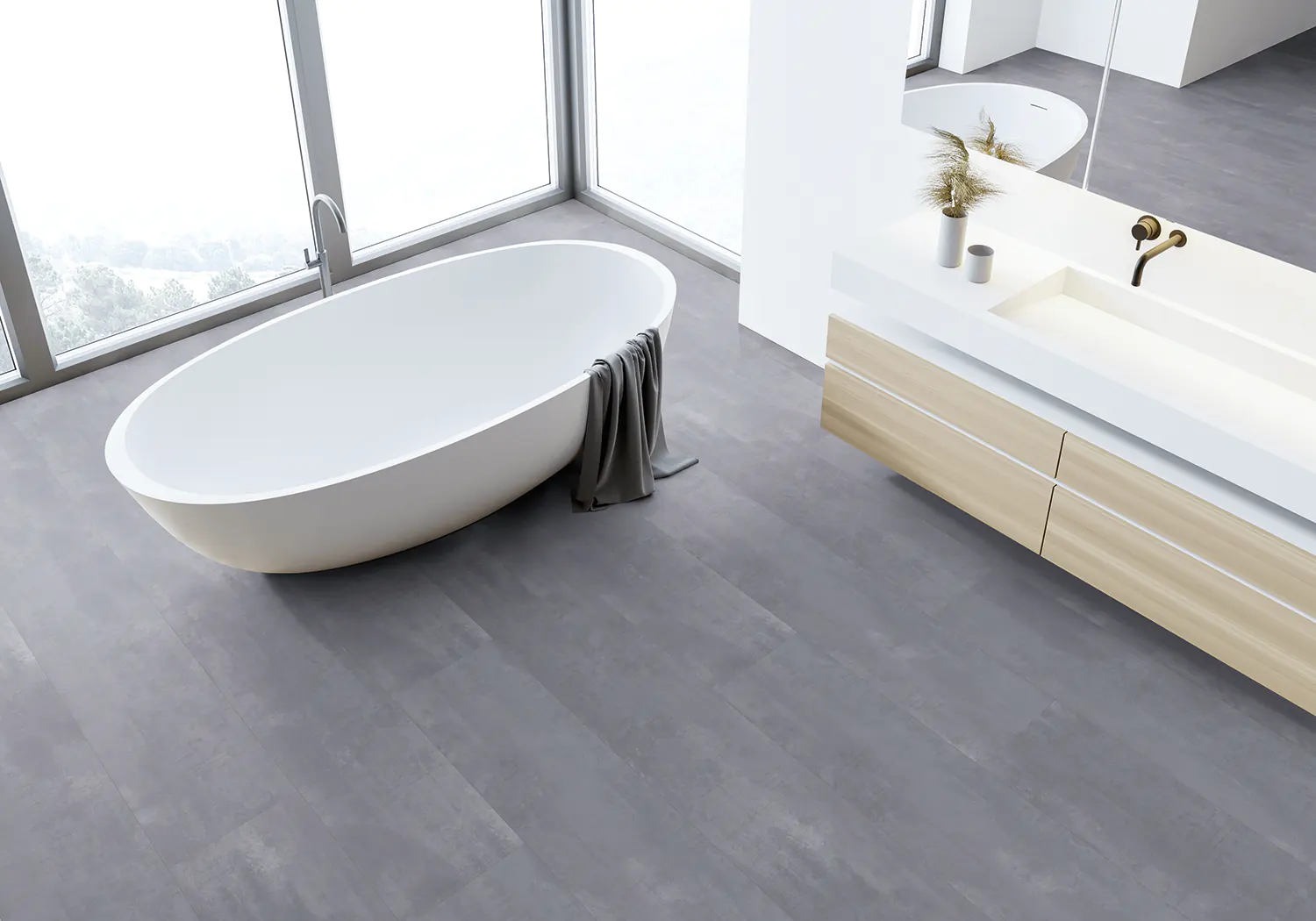 Ламинат Masterfloor by Kaindl 8.33 Aqualine Tile 44375 ST Concrete Art Pearlgray