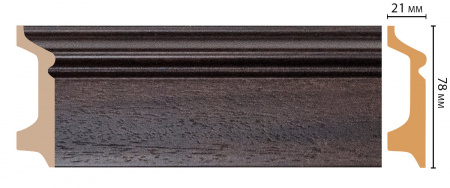 Плинтус напольный Decomaster D122-438 ДМ 78х21х2400 мм