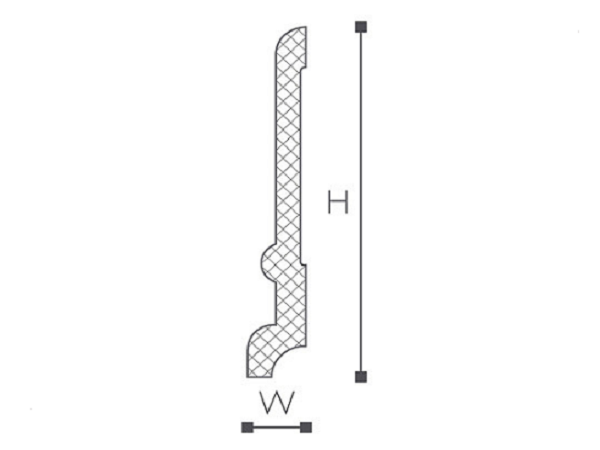 Плинтус напольный NMC Wallstyl FD21 130х20х2000 мм