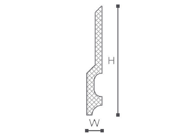 Плинтус напольный NMC Wallstyl FD22 130х18х2000 мм