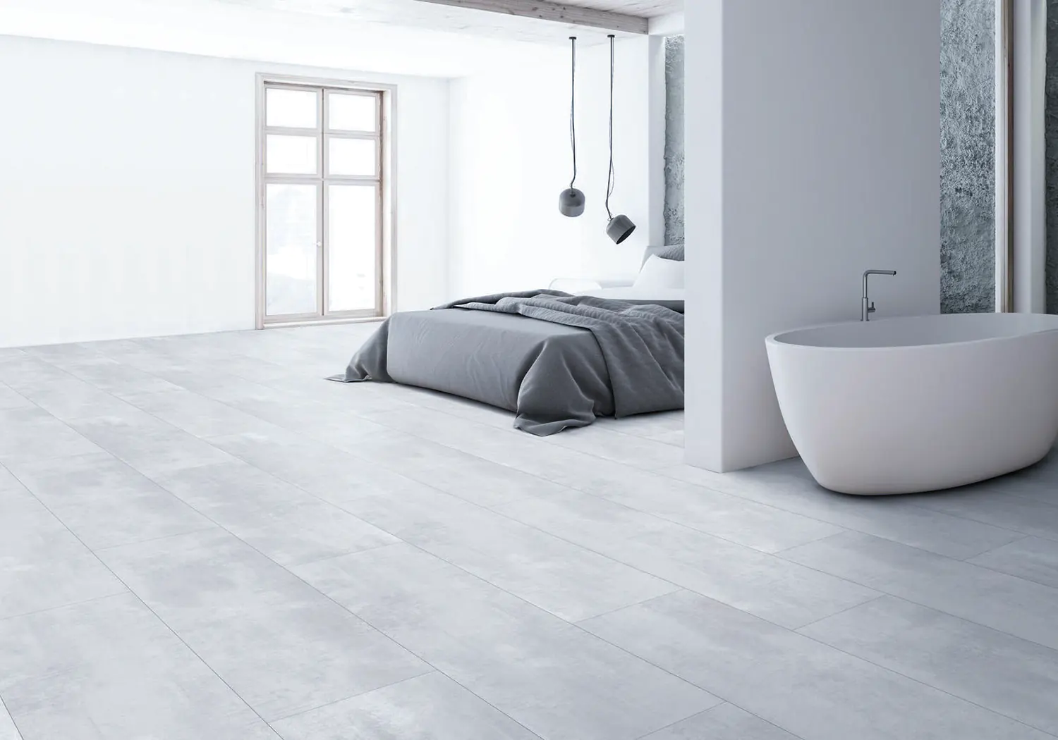 Ламинат Masterfloor by Kaindl 8.33 Aqualine Tile 4374 ST Concrete Opalgray