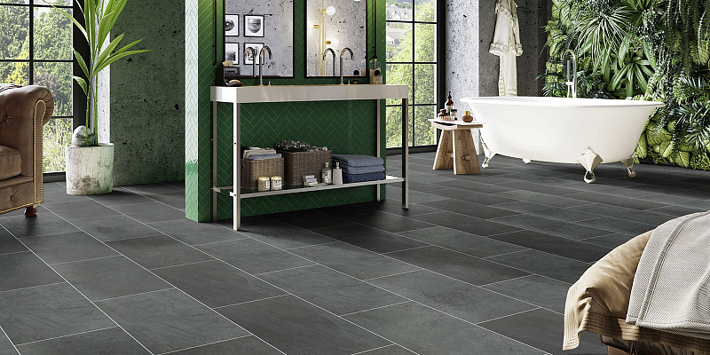 Кварцвинил Invictus Maximus Dryback Tile Groovy Granite - Lava