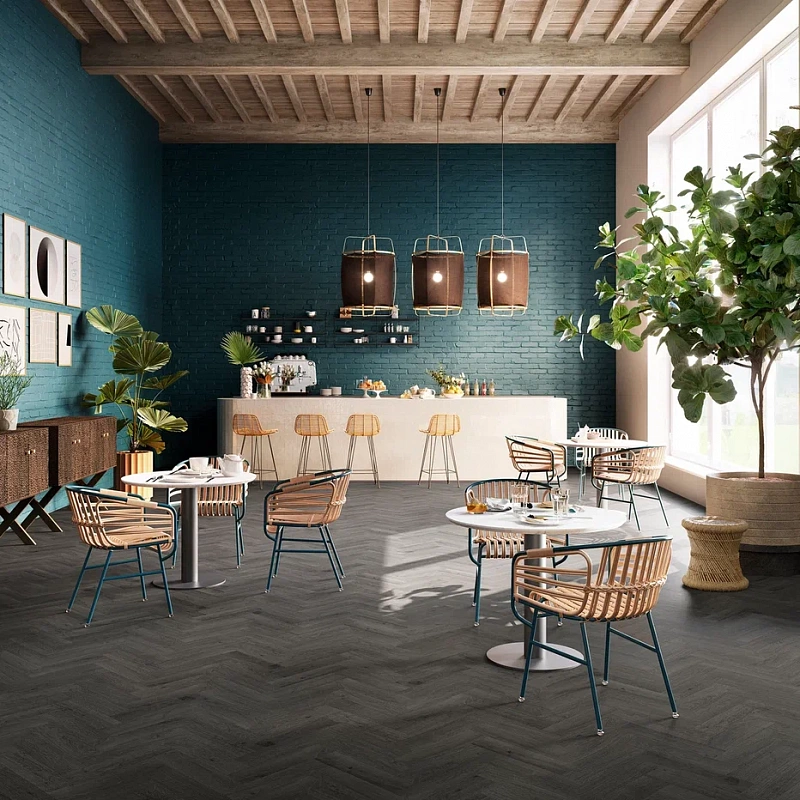 Кварцвинил Invictus Maximus Dryback Parquet Highland Oak - Ebony