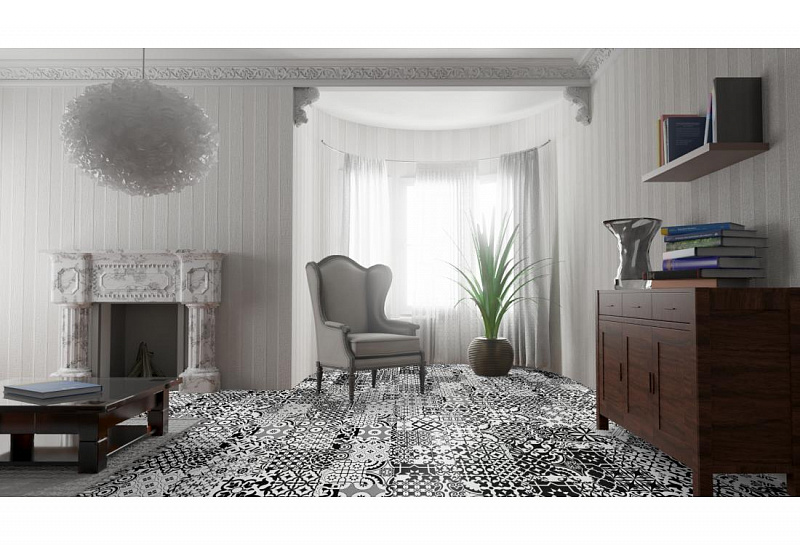 Ламинат Falquon Quadraic Q002 Black & White