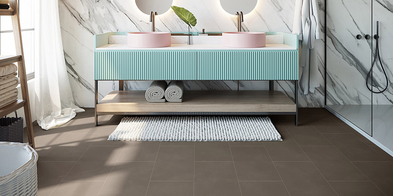 Кварцвинил Invictus Maximus Dryback Tile Concrete Crush - Charcoal