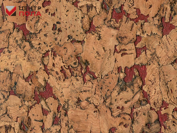 Настенное клеевое пробковое покрытие CorkStyle Wall Design Monte Red
