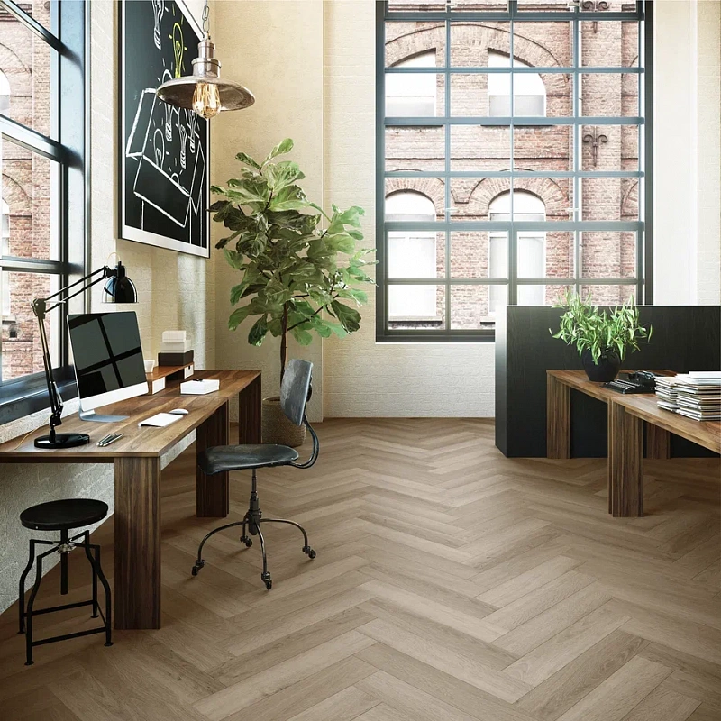 Кварцвинил Invictus Maximus Dryback Parquet Highland Oak - Canyon