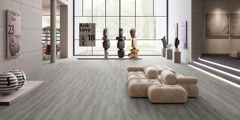 Кварцвинил Invictus Maximus Dryback Plank Highland Oak - Frosted